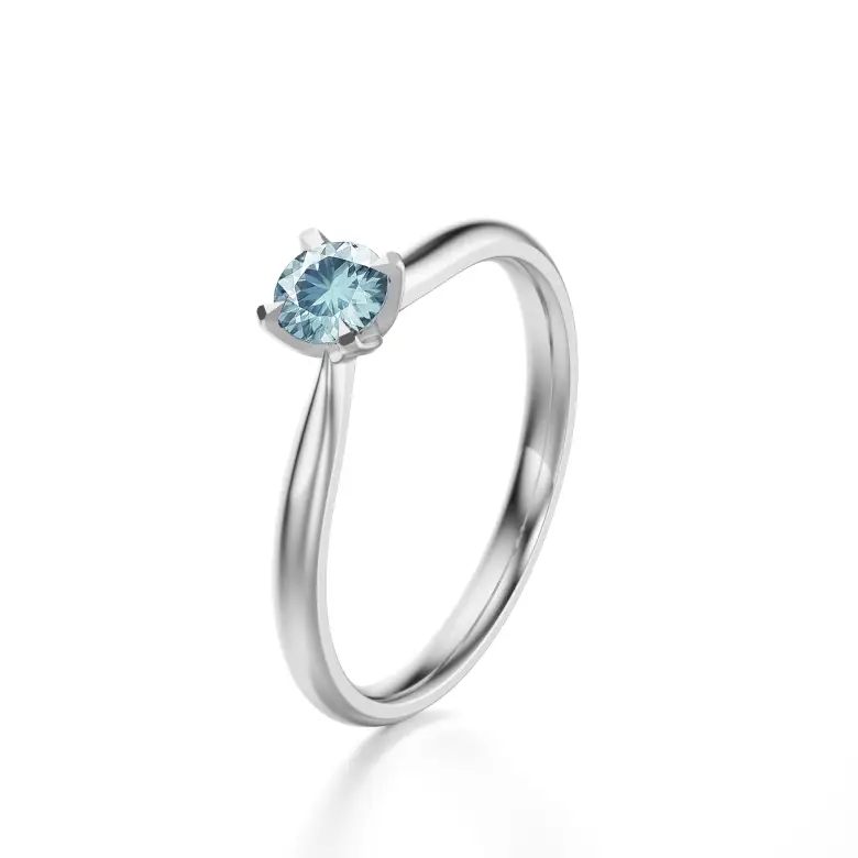 Pierścionek białe złoto z akwamarynem AJPZ_114 Pierścionek białe złoto z akwamarynem AJPZ_114